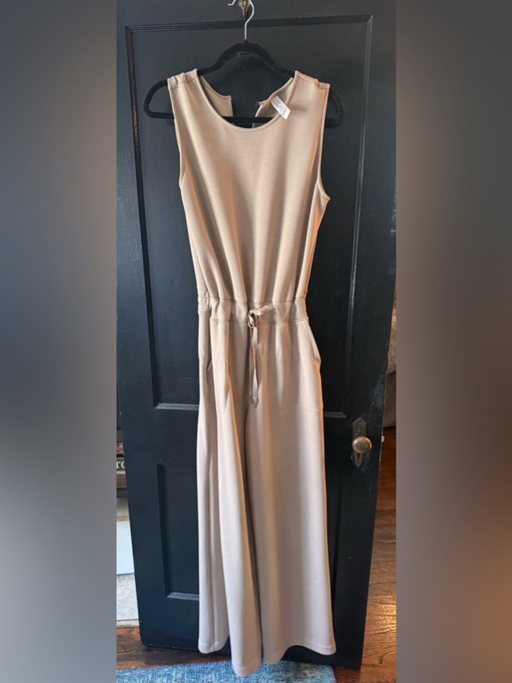 Spanx Air Essentials Sleeveless Knit Jumpsuit in Beige XL/tall length - Picture 4 of 4